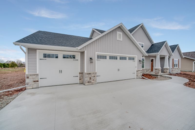Completed Garage with Driveway