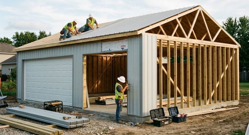Wood Garage Installation in Conroe, TX